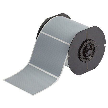 Brady B33 Series Tamper Evident Metallized Polyester Labels 3 in H x 4 in W SL 500/RL B33-76-438